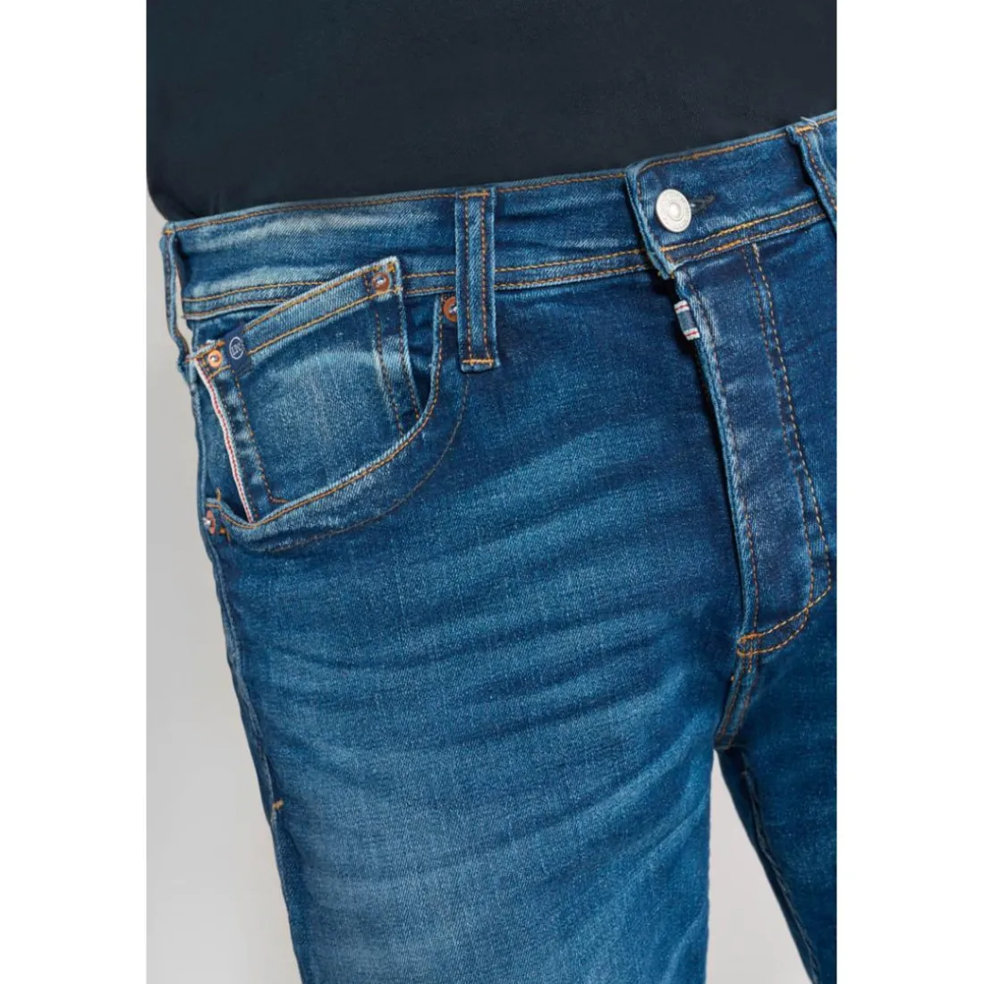Jeans regular, droit 800/60 loose, longueur 34 bleu en coton Oak