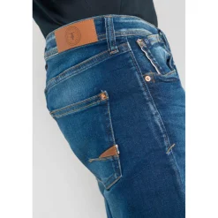 Jeans regular, droit 800/60 loose, longueur 34 bleu en coton Oak