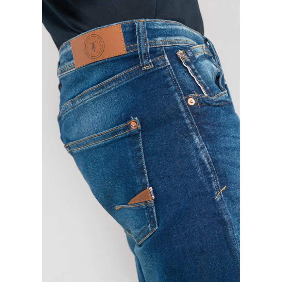 Jeans regular, droit 800/60 loose, longueur 34 bleu en coton Oak