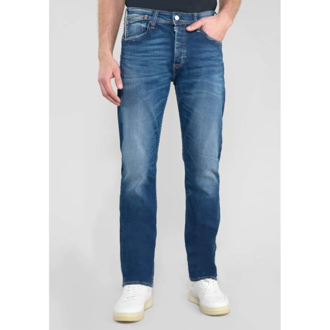 Jeans regular, droit 800/60 loose, longueur 34 bleu en coton Oak