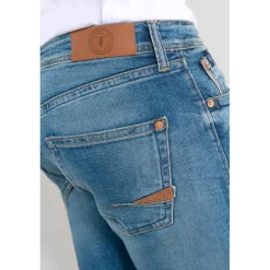 Jeans regular, droit 800/60 loose, longueur 34 bleu en coton Alex
