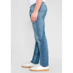 Jeans regular, droit 800/60 loose, longueur 34 bleu en coton Alex