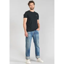 Jeans regular, droit 700/20 regular, longueur 34 bleu en coton Milo