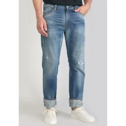 Jeans regular, droit 700/20 regular, longueur 34 bleu en coton Milo