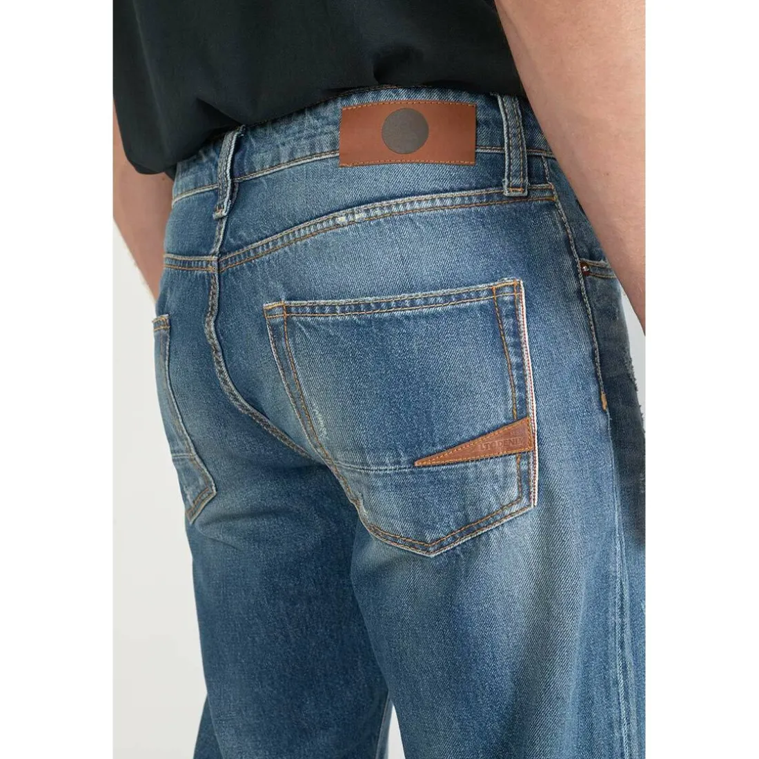 Jeans regular, droit 700/20 regular, longueur 34 bleu en coton Milo