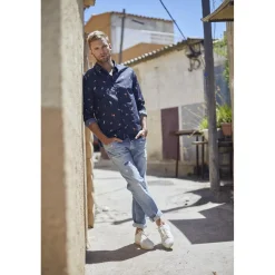 Jeans regular, droit 700/17 relax, longueur 34 bleu en coton Kai
