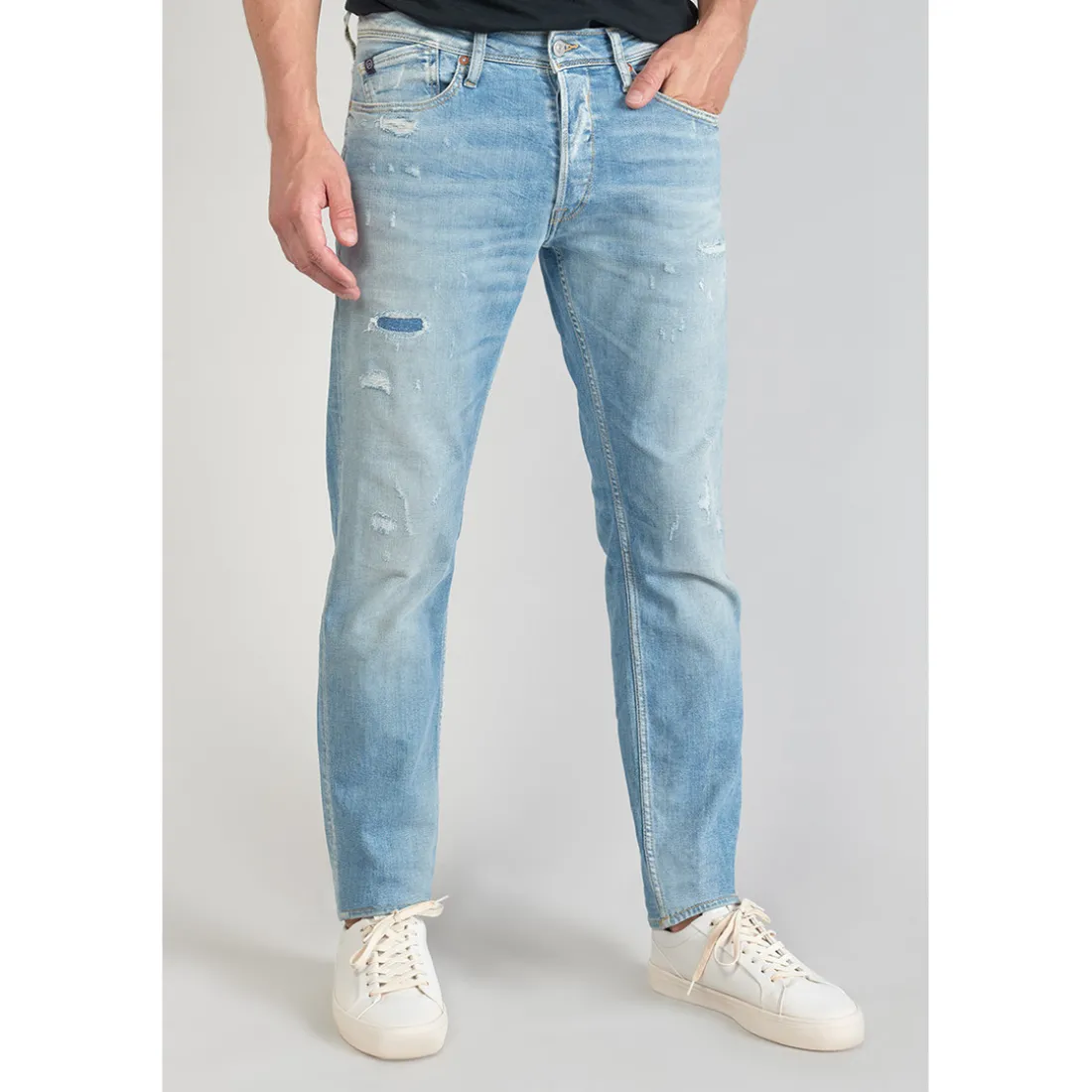 Jeans regular, droit 700/17 relax, longueur 34 bleu en coton Kai