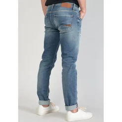 Jeans regular, droit 700/17 relax, longueur 34 bleu en coton Chase