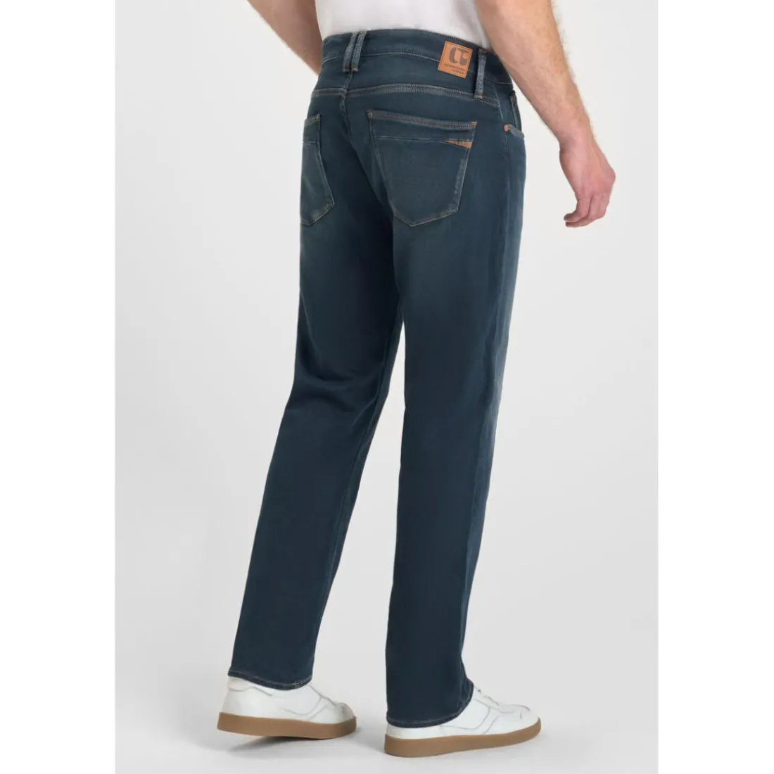 Jeans regular, droit jogg 800/12 regular , longueur 34 bleu en coton Gary