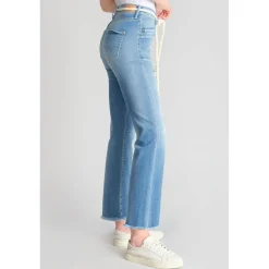 Jeans regular, droit pricilia, 7/8ème bleu Fleur