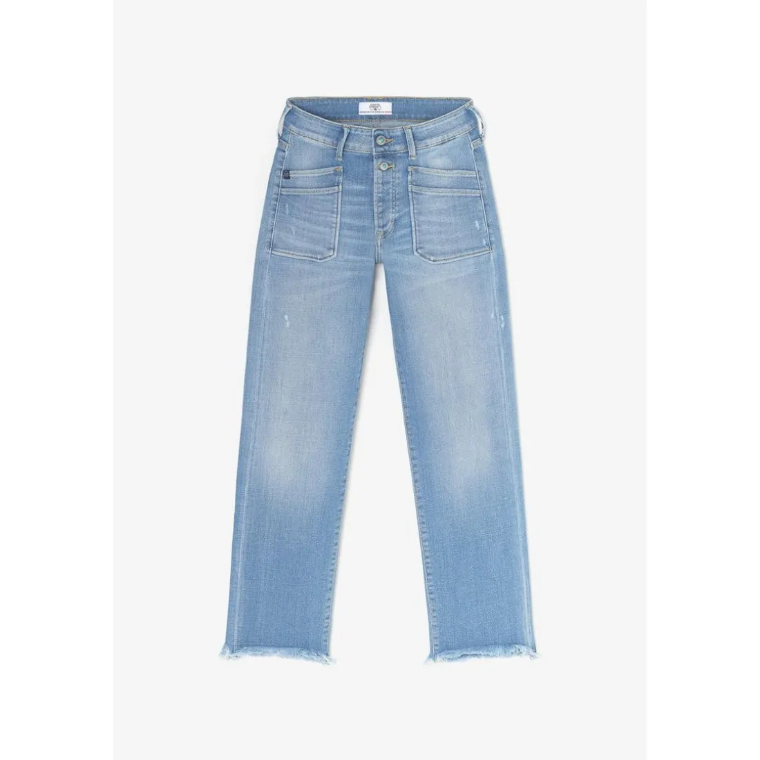 Jeans regular, droit pricilia, 7/8ème bleu Fleur