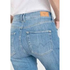 Jeans regular, droit pricilia, 7/8ème bleu en coton Page