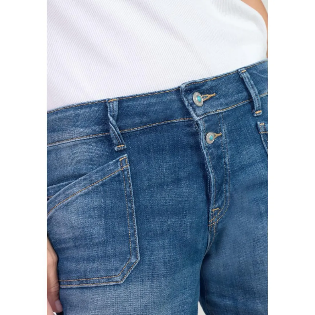 Jeans regular, droit PRISKA, 7/8ème bleu Nell