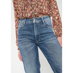 Jeans regular, droit pulp regular taille haute, longueur 34 bleu Faye