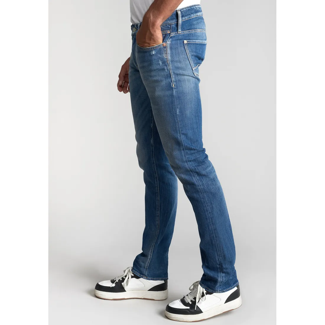 Jeans regular Pazy 800/12, longueur 34 bleu en coton