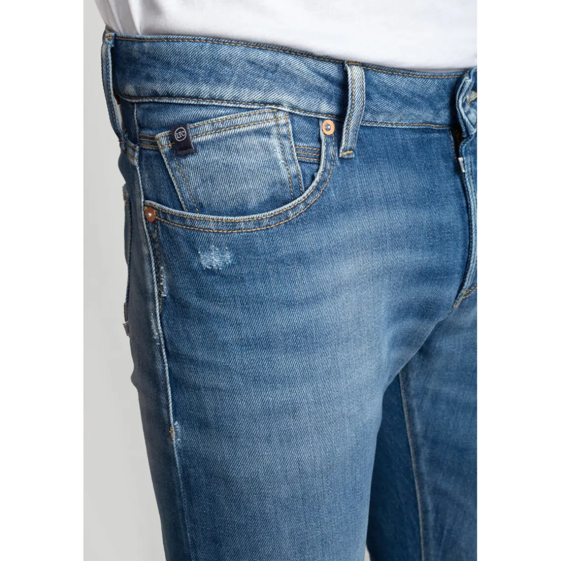 Jeans regular Pazy 800/12, longueur 34 bleu en coton