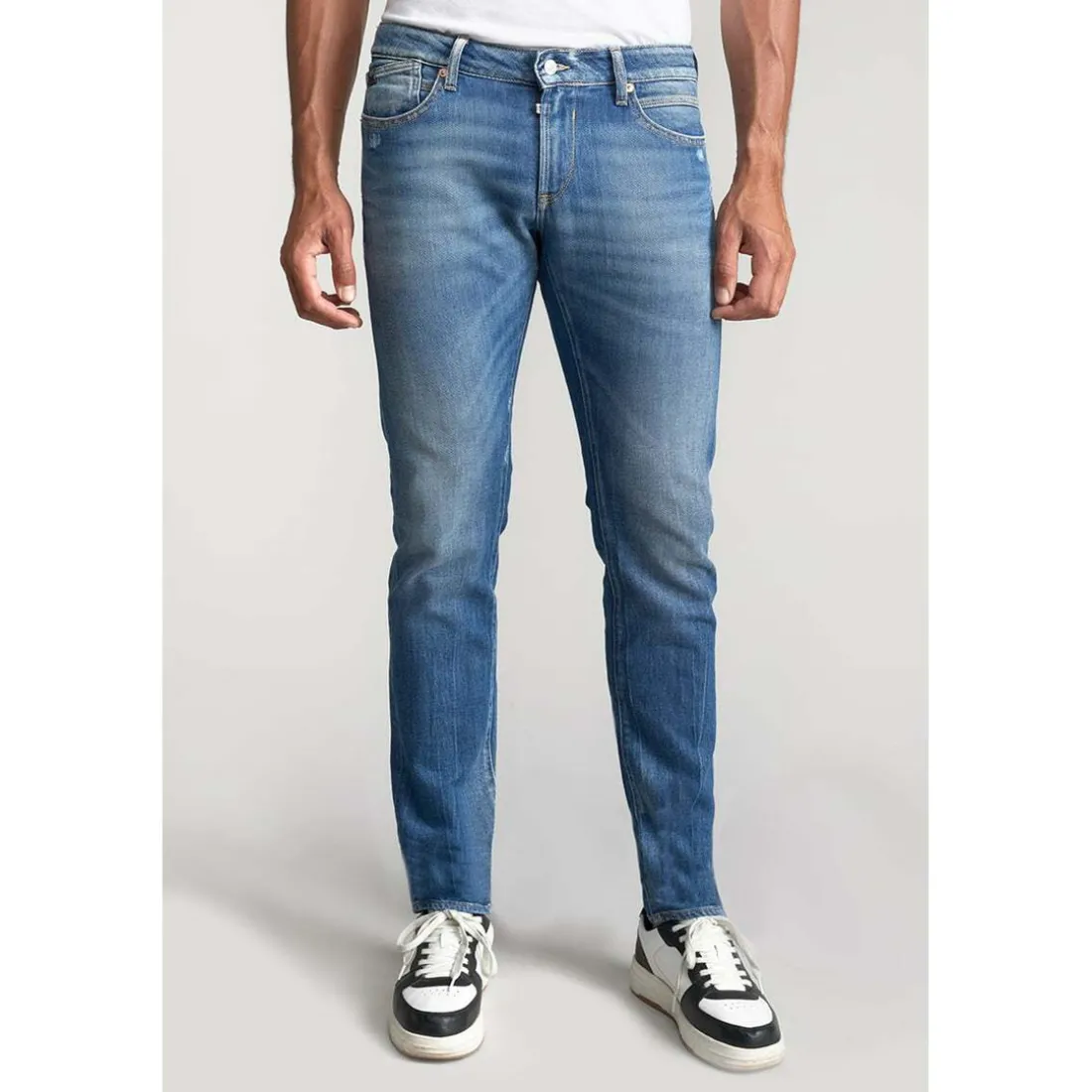 Jeans regular Pazy 800/12, longueur 34 bleu en coton