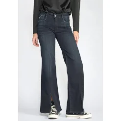 Jeans Sin pulp flare taille haute bleu-noir N°1 en coton