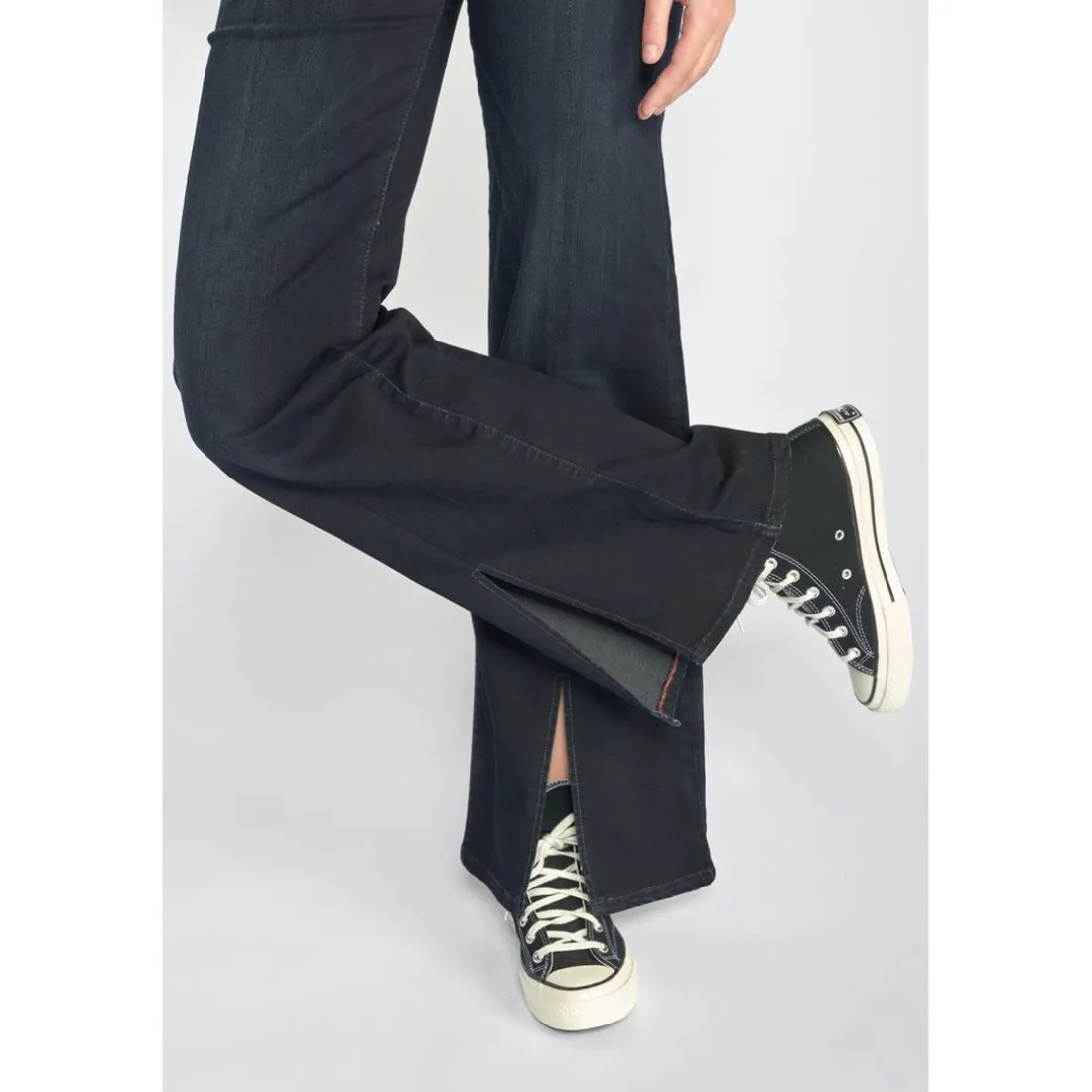 Jeans Sin pulp flare taille haute bleu-noir N°1 en coton