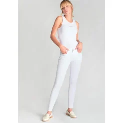 Jeans skinny POWER, 7/8ème blanc Aria en coton