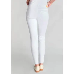 Jeans skinny POWER, 7/8ème blanc Aria en coton