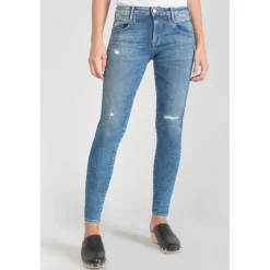 Jeans skinny POWER, 7/8ème bleu en coton Kai