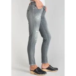 Jeans skinny POWER, 7/8ème gris en coton