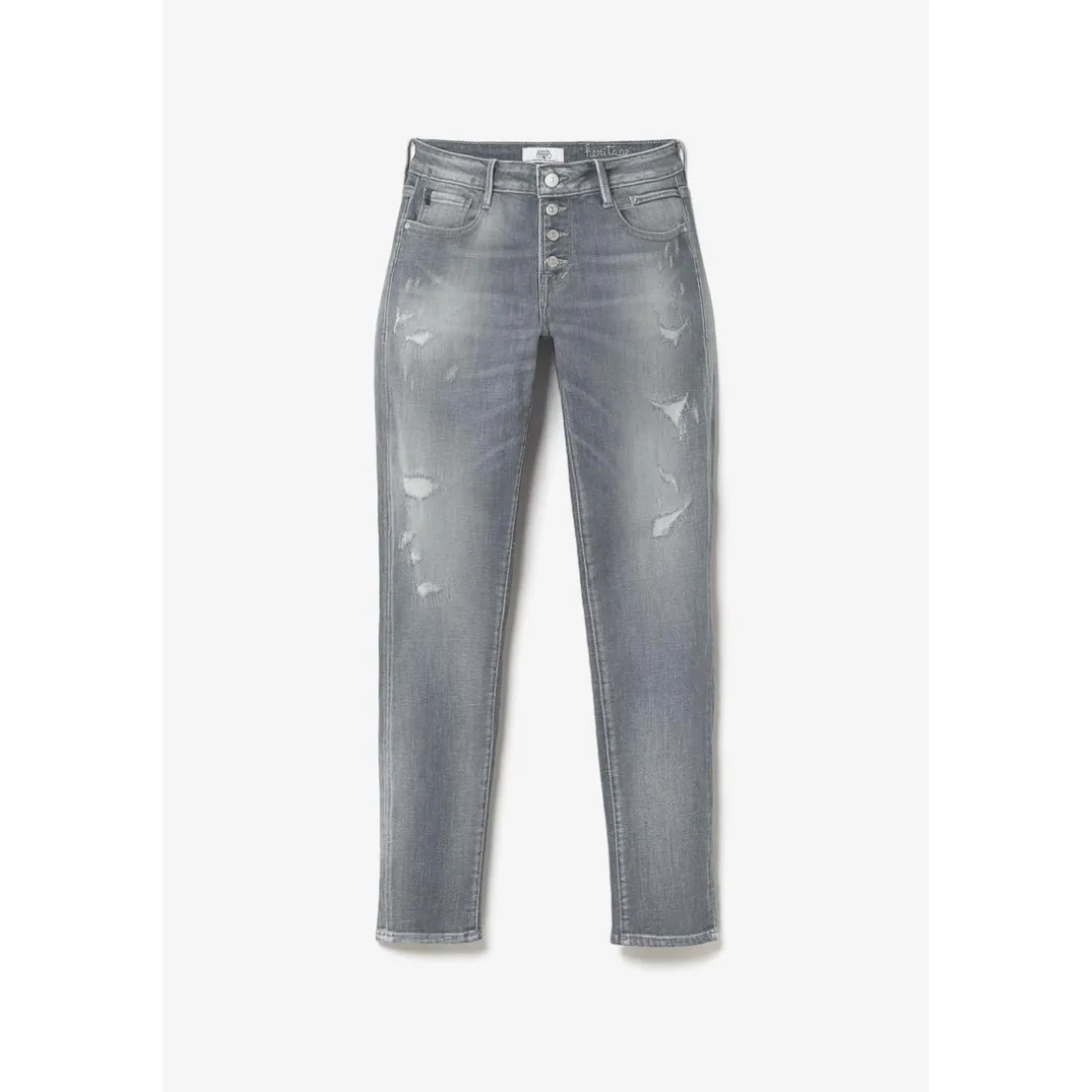 Jeans skinny POWER, 7/8ème gris en coton