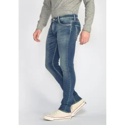 Jeans slim BLUE JOGG 700/11, longueur 34 bleu en coton