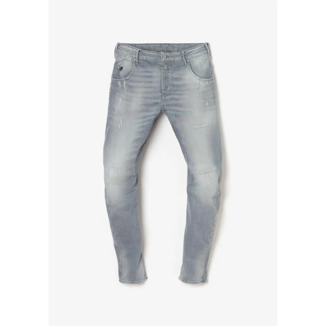 Jeans tapered 903, longueur 34 gris Milo en coton