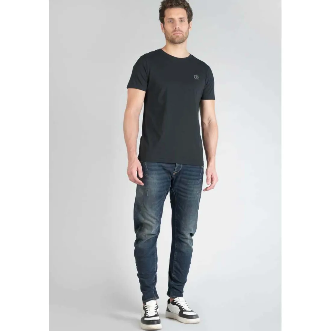 Jeans tapered 903, longueur 34 bleu en coton Owen