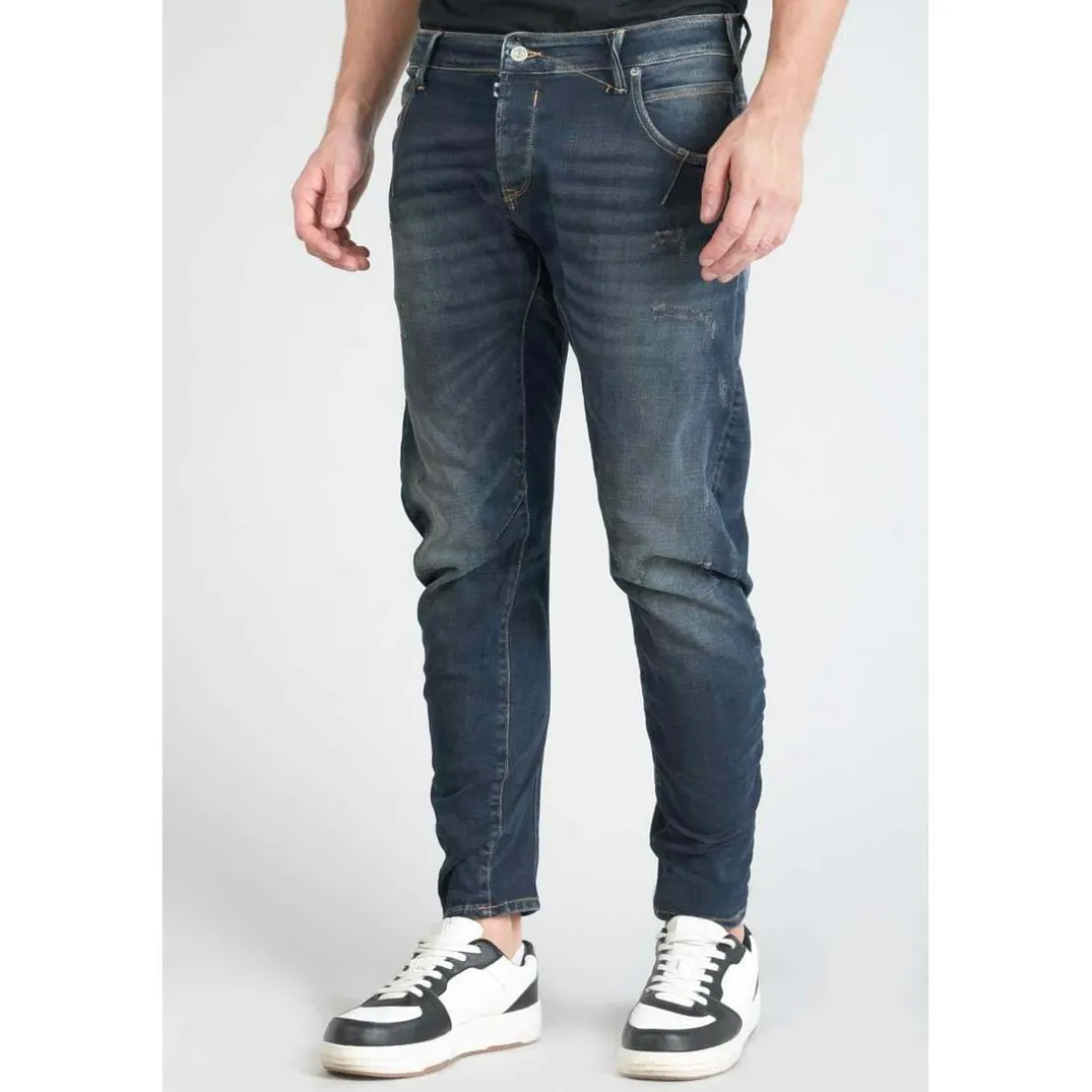 Jeans tapered 903, longueur 34 bleu en coton Owen