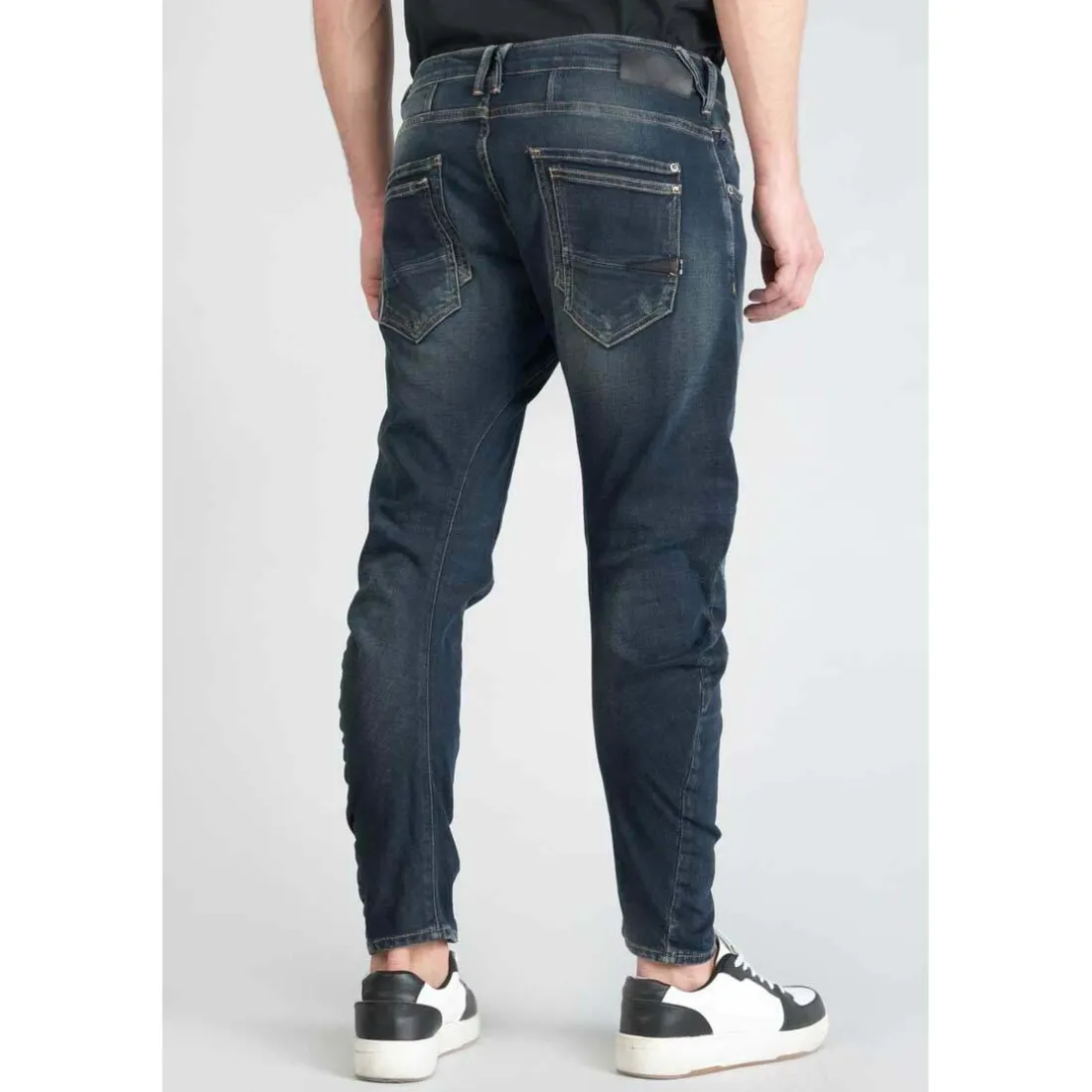 Jeans tapered 903, longueur 34 bleu en coton Owen