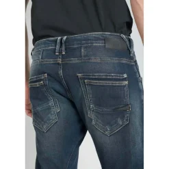 Jeans tapered 903, longueur 34 bleu en coton Owen