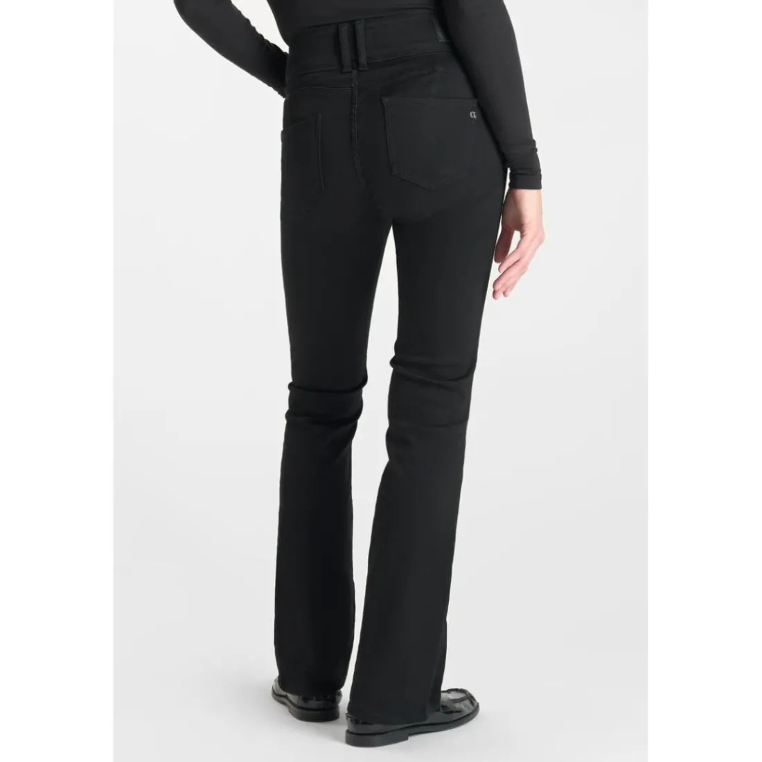 Jeans ultra pulp bootcut taille haute noir N°0 en coton Nina