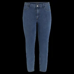 Jegging bleu moyen à fermetures zippée