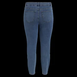 Jegging bleu moyen à fermetures zippée