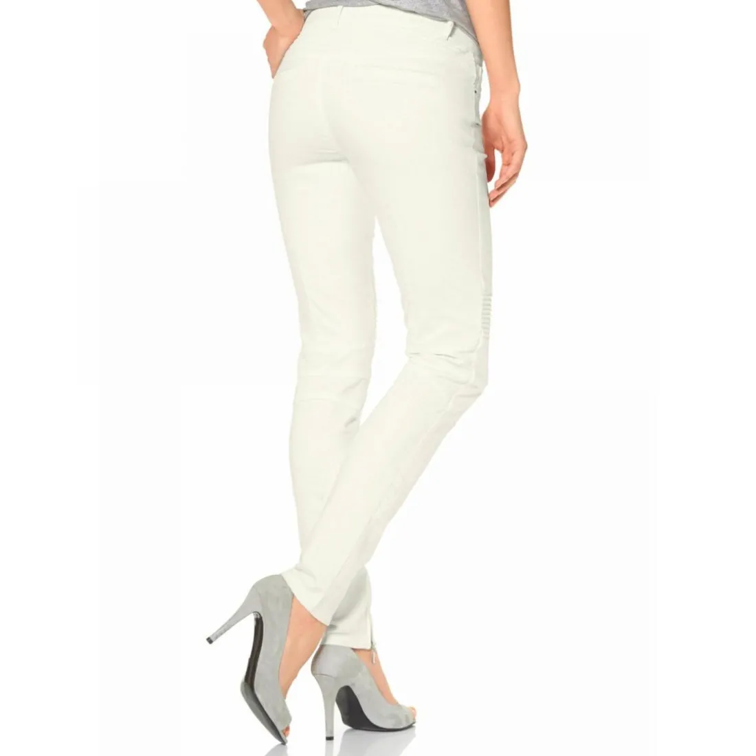Jegging stretch Laura Scott - Beige écru en coton