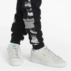 Jogging ajusté à motif camouflage ESS+CAMO noir en coton