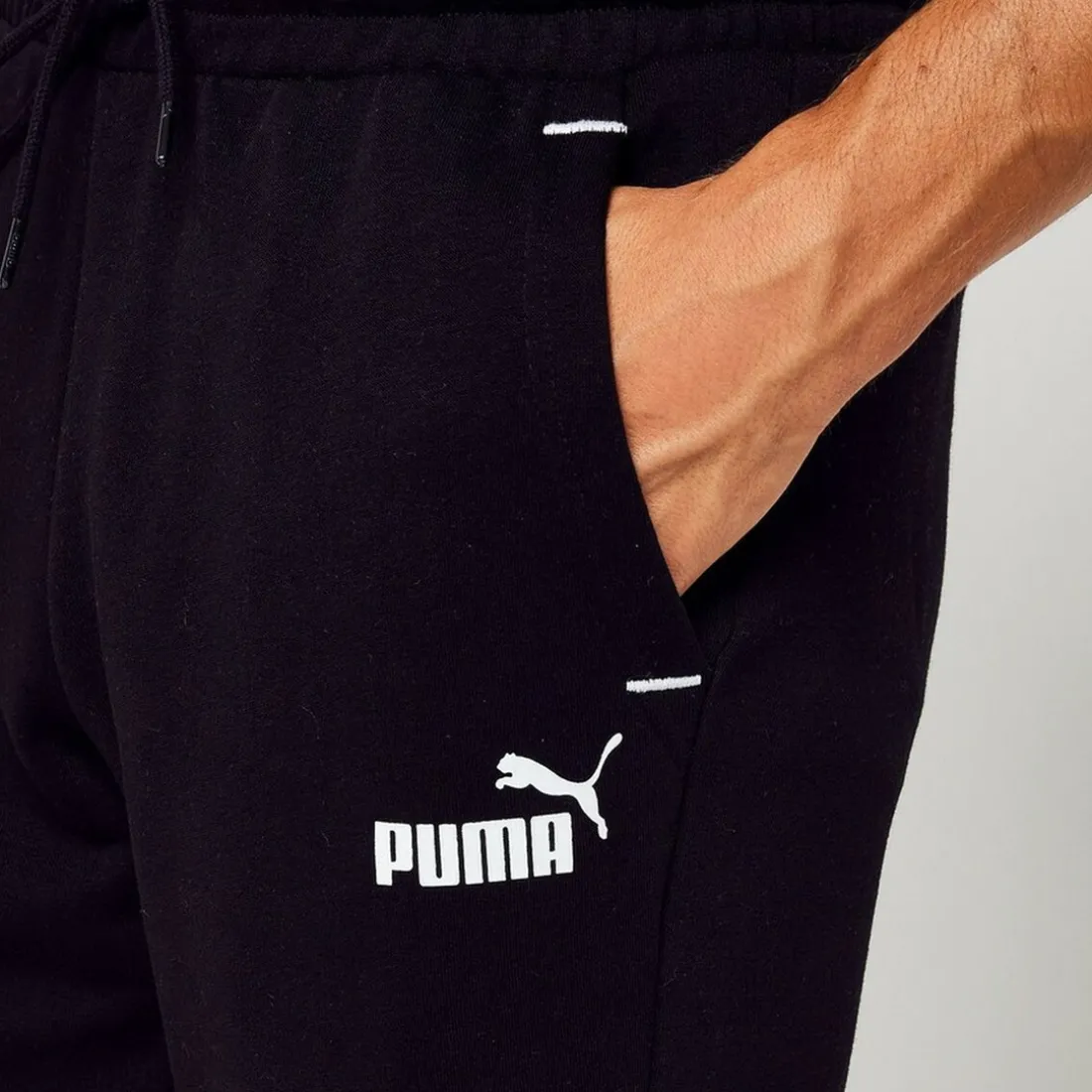 Jogging en coton noir PWR CLB