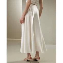 Jupe Amarante blanc en soie