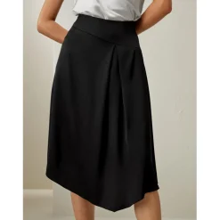 Jupe asymétrique Versatile en soie noir