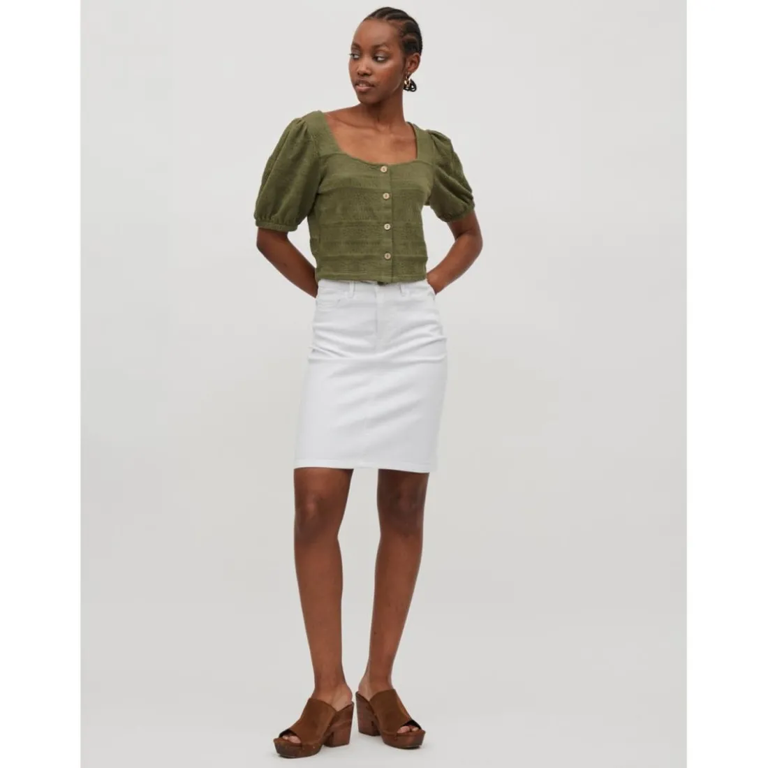 Jupe courte blanc Noor