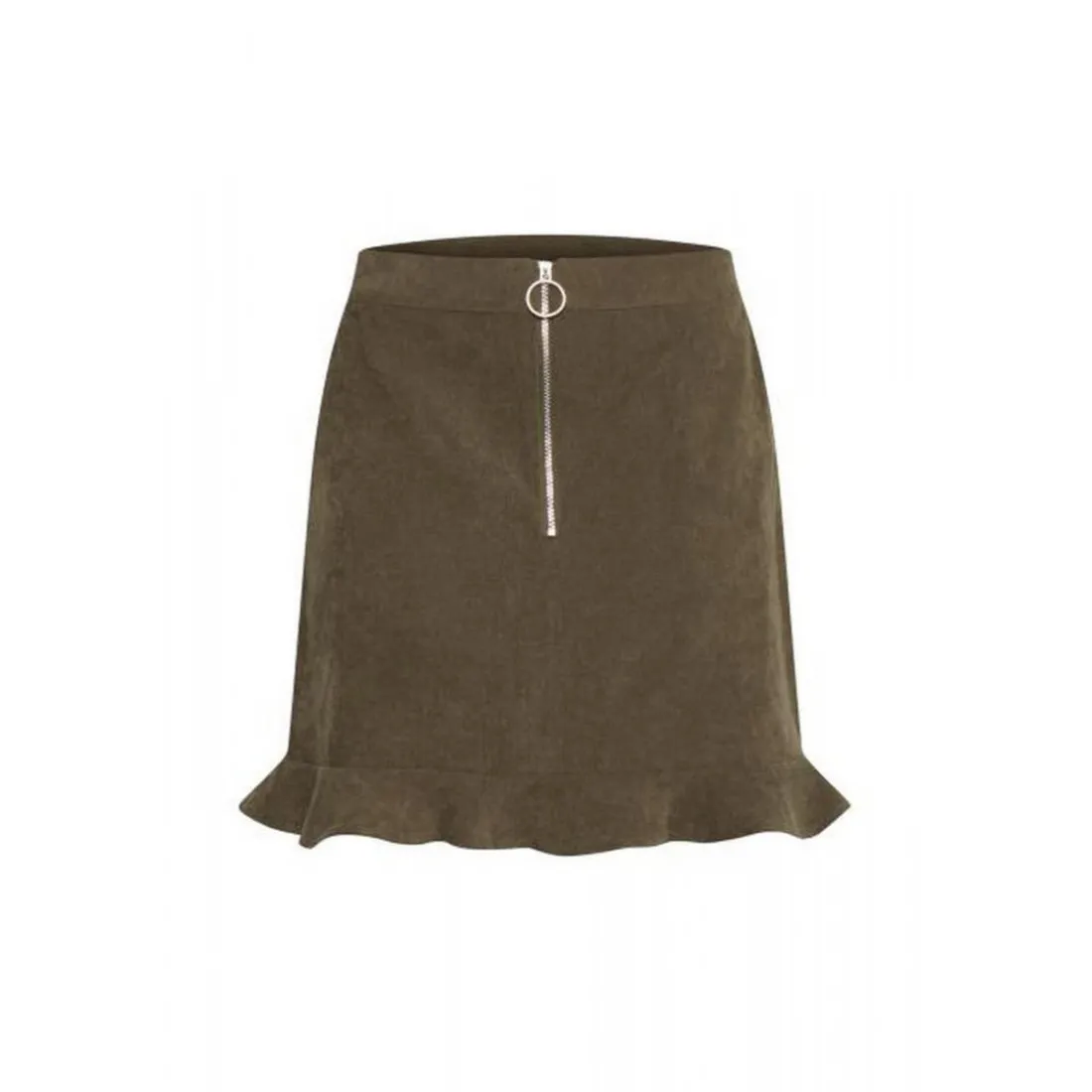 Jupe courte BXELEXIA vert olive