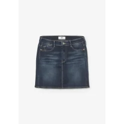 Jupe droite en jeans - Bleue
