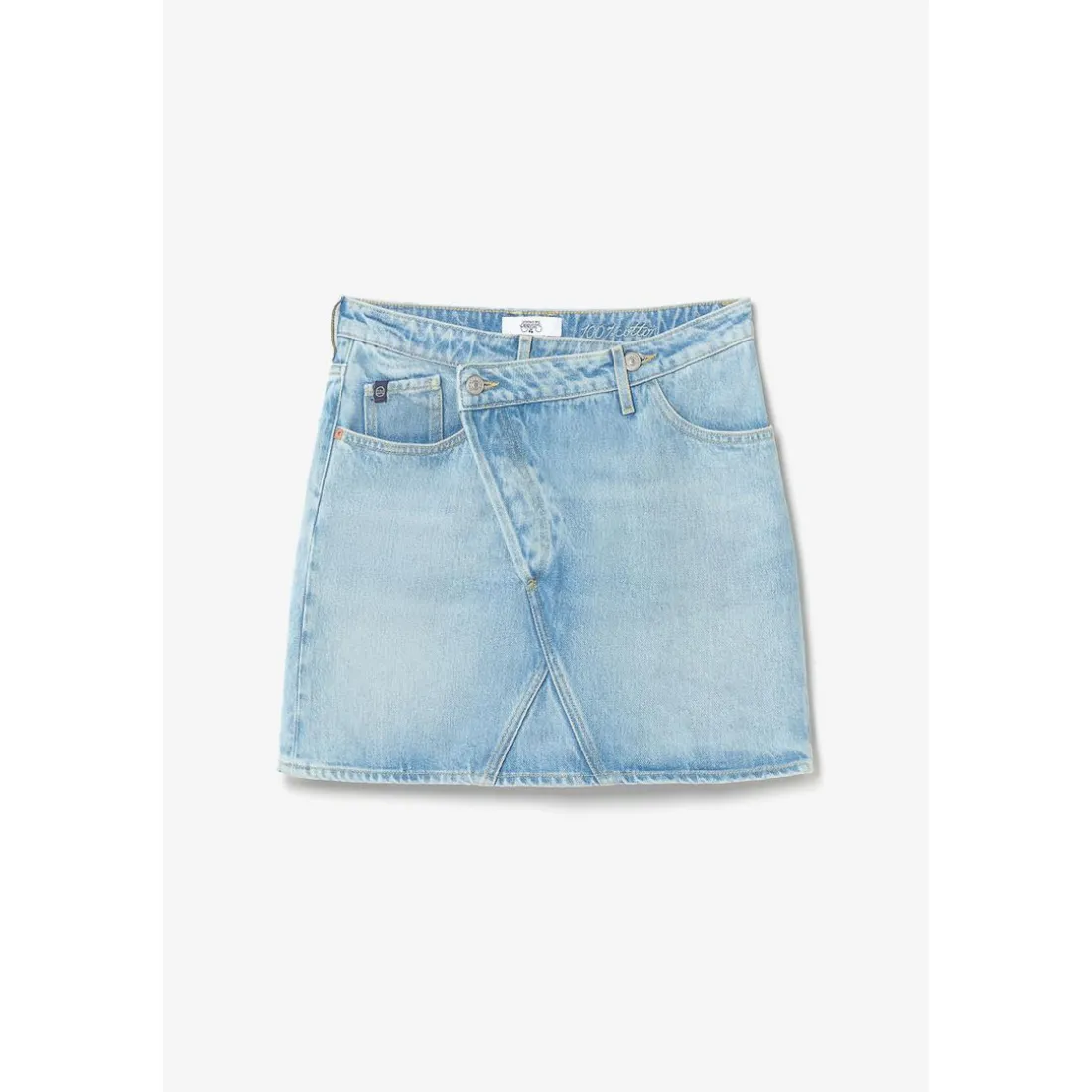 Jupe droite en jeans ALOFI bleu Dot