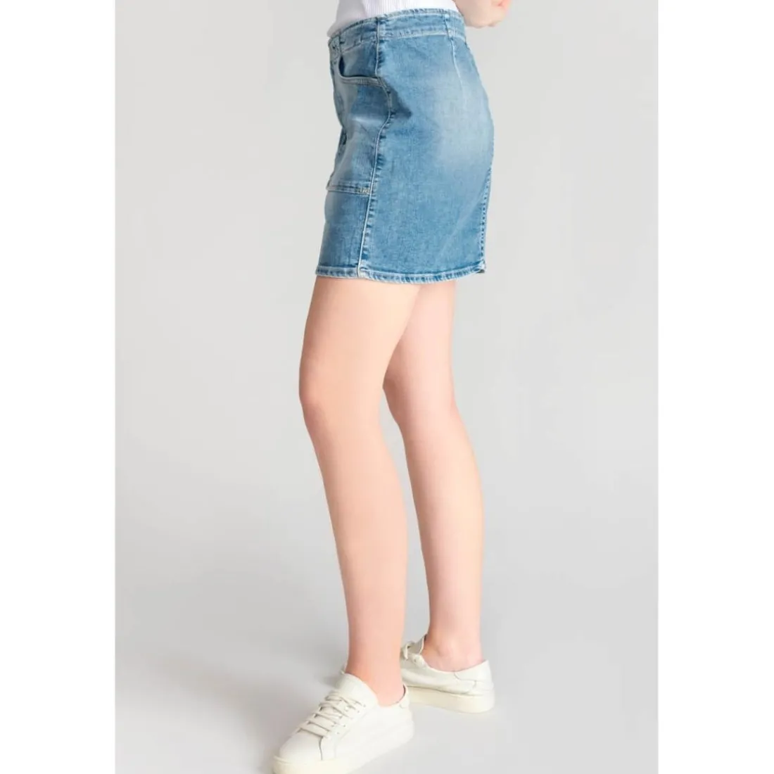 Jupe droite en jeans CALZAN bleu