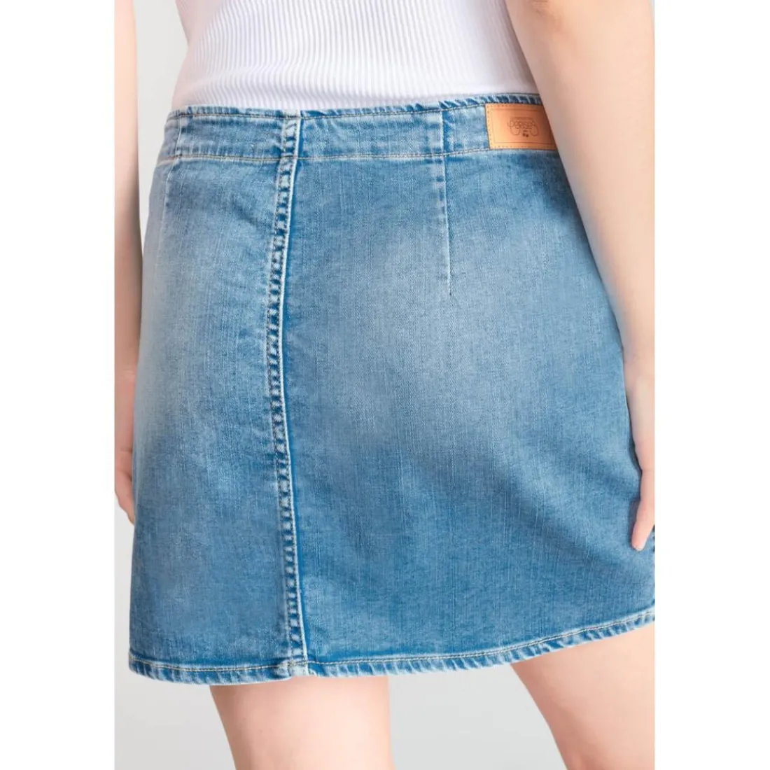 Jupe droite en jeans CALZAN bleu