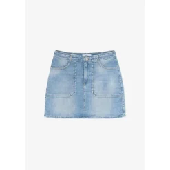 Jupe droite en jeans CALZAN bleu