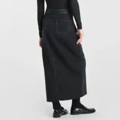 Jupe droite en jeans RAPHI noir Ione